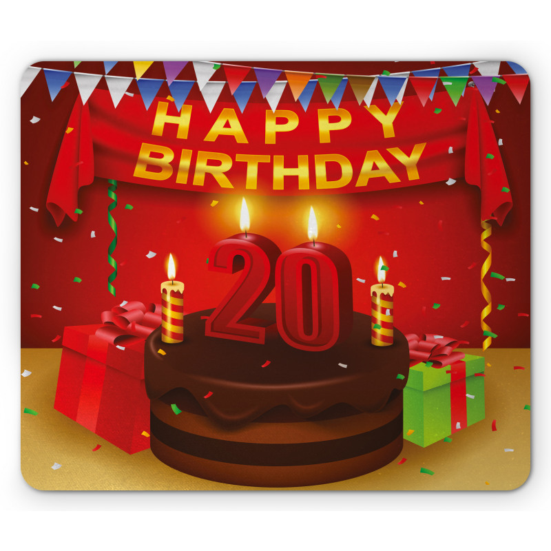 Birthday Boxes Flags Mouse Pad