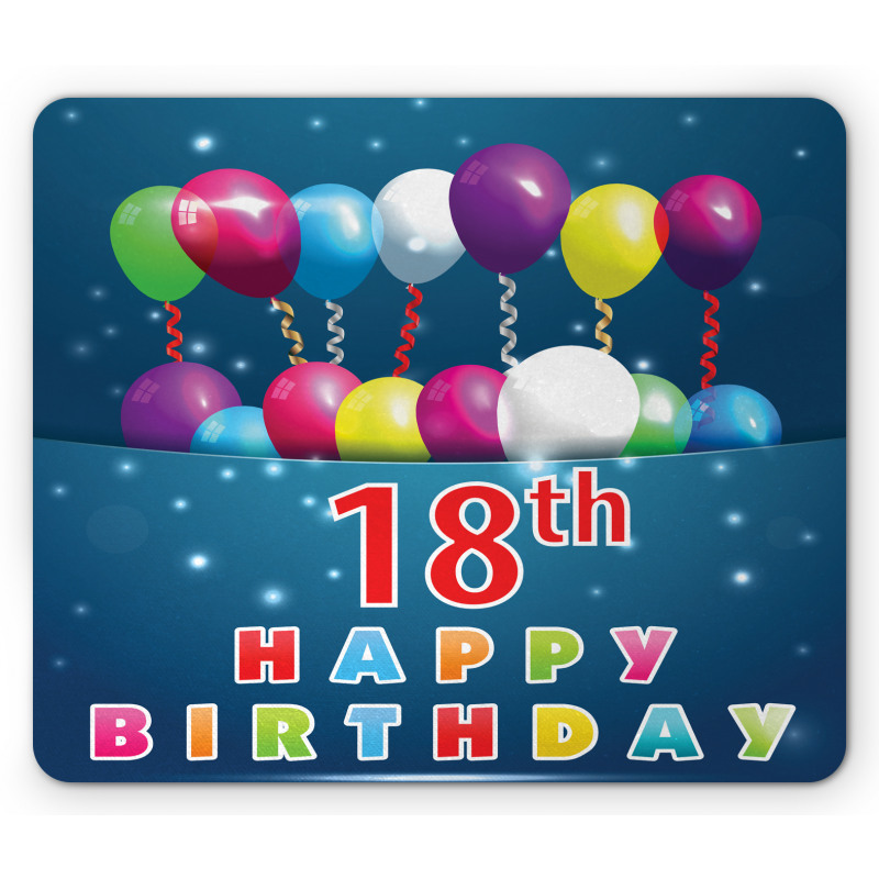 18 Birthday Balloons Mouse Pad