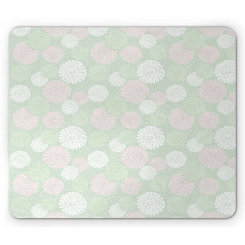 Pastel Dahlia Blossoms Mouse Pad