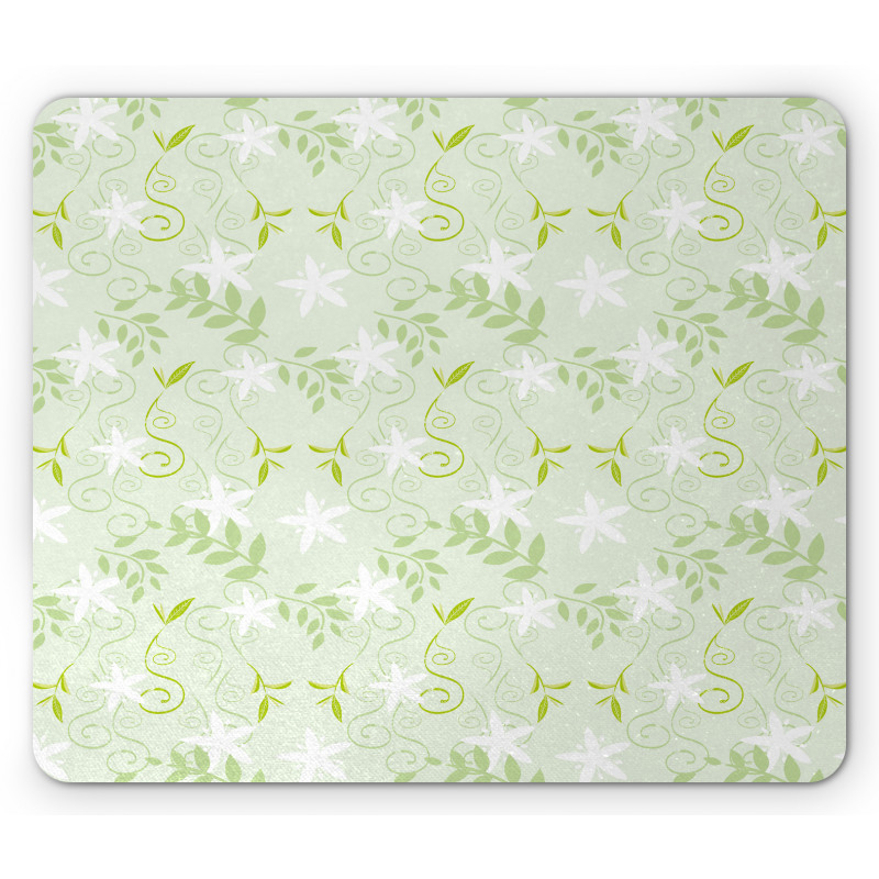 Swirls Floral Branches Mouse Pad