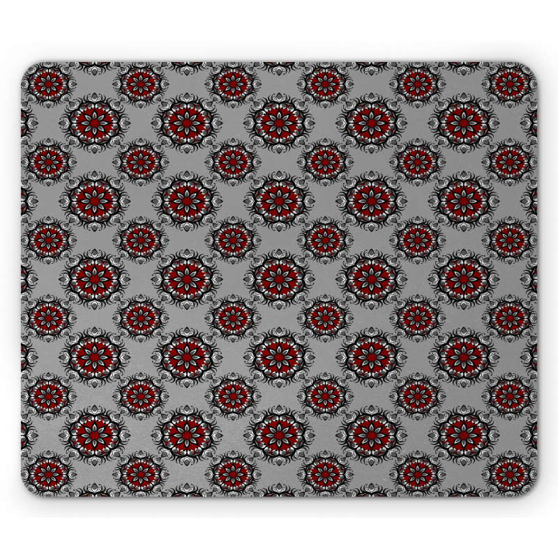 Moroccan Flower Rose Mouse Pad