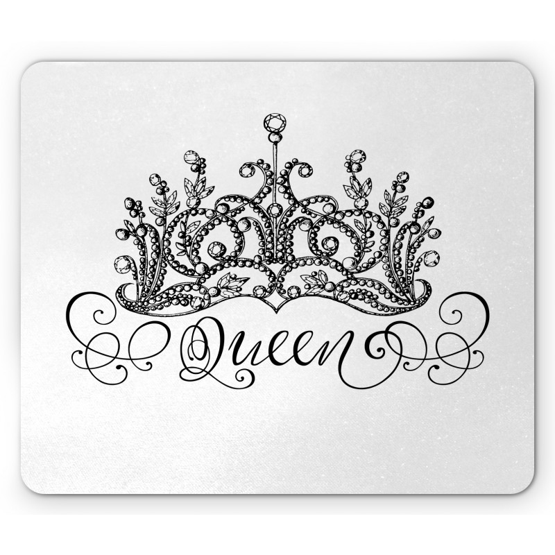 Crown Lettering Baroque Mouse Pad