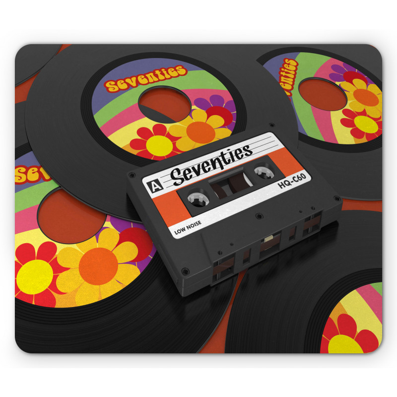 Cassette Vinyl 70s Mouse Pad