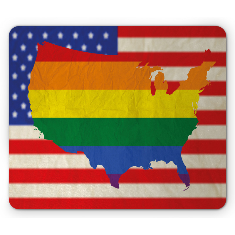 USA Flag Gay Rights Mouse Pad
