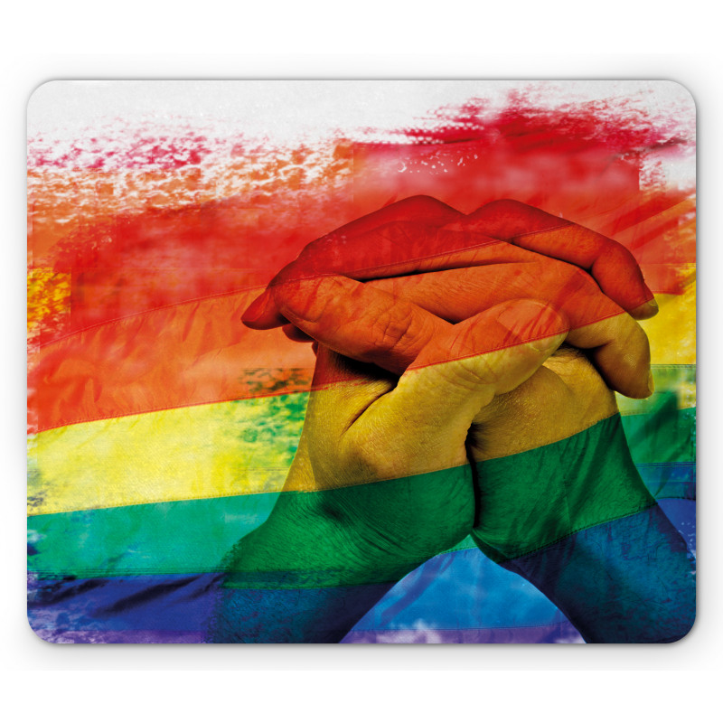 Gay Couple Holding Hands Mouse Pad