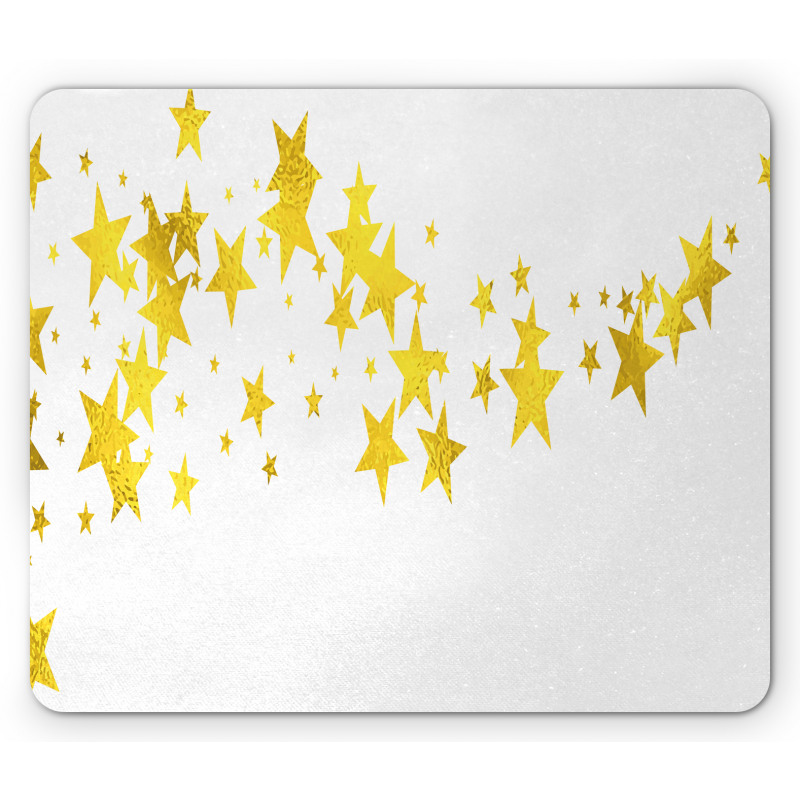 Yellow Shade Modern Stars Mouse Pad
