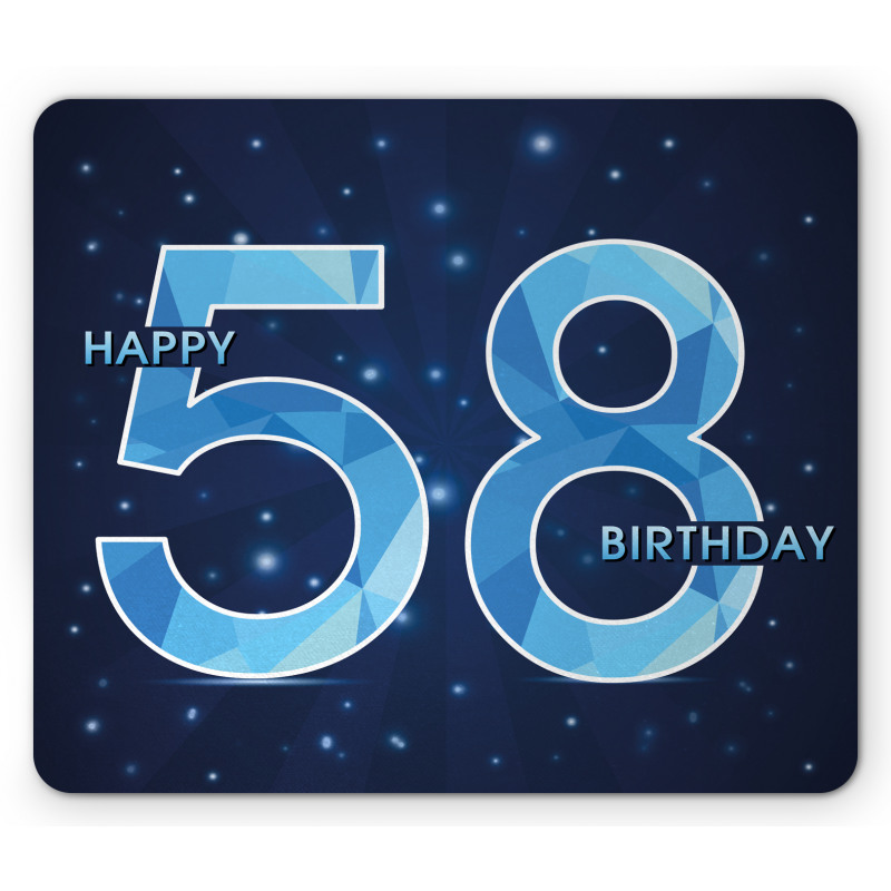 Number Night Sky Age Mouse Pad