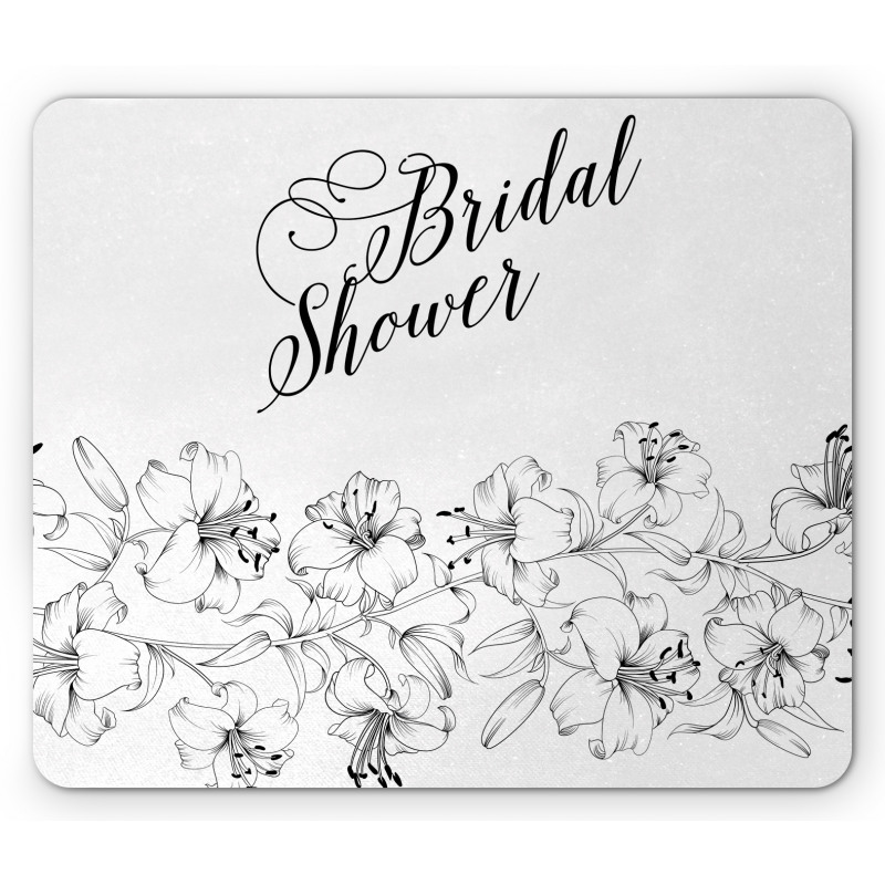 Bride Party Flowers Mouse Pad