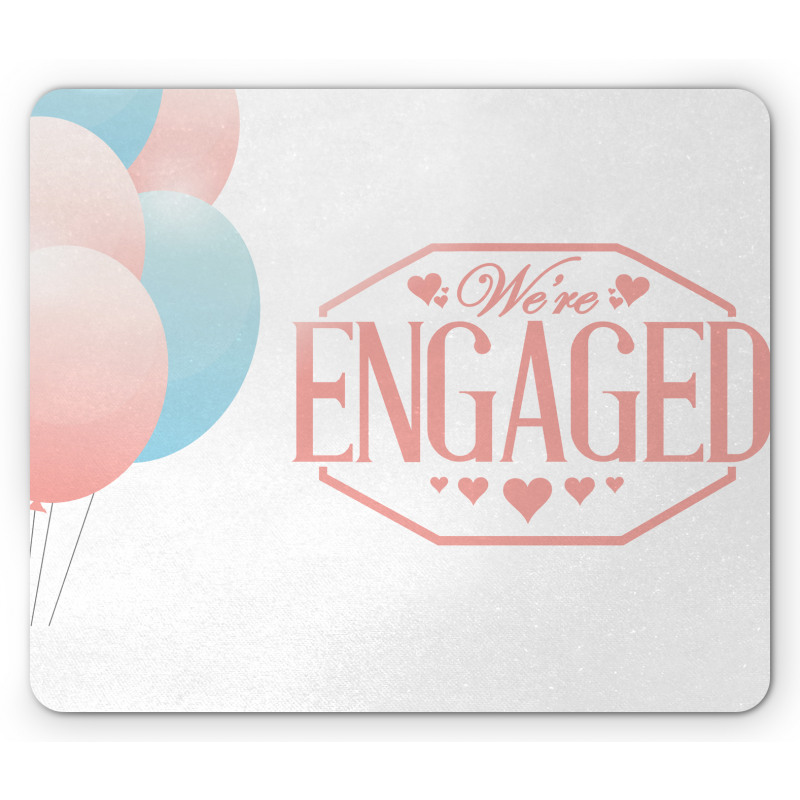 Engagement Text Mouse Pad