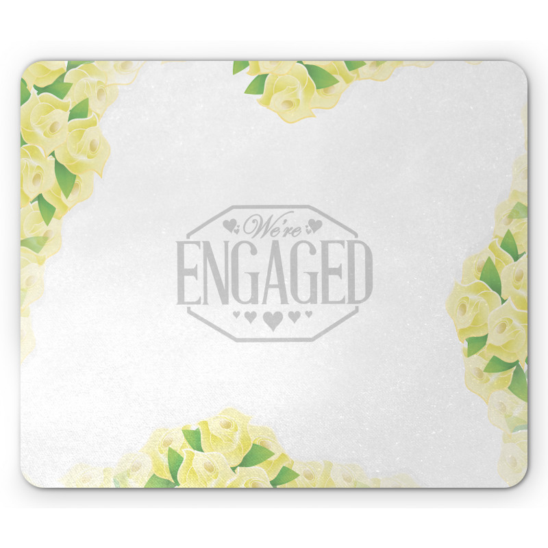 Roses and Leaves Mouse Pad