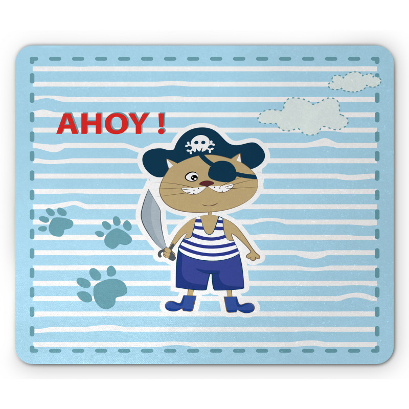 Cat Pirate Ahoy Mouse Pad