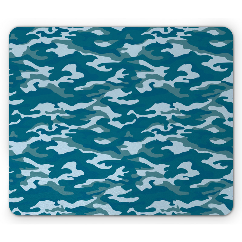 Camouflage Oceanic Colors Mouse Pad