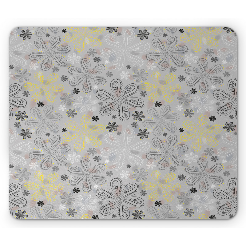 Style Yellow Flower Mouse Pad