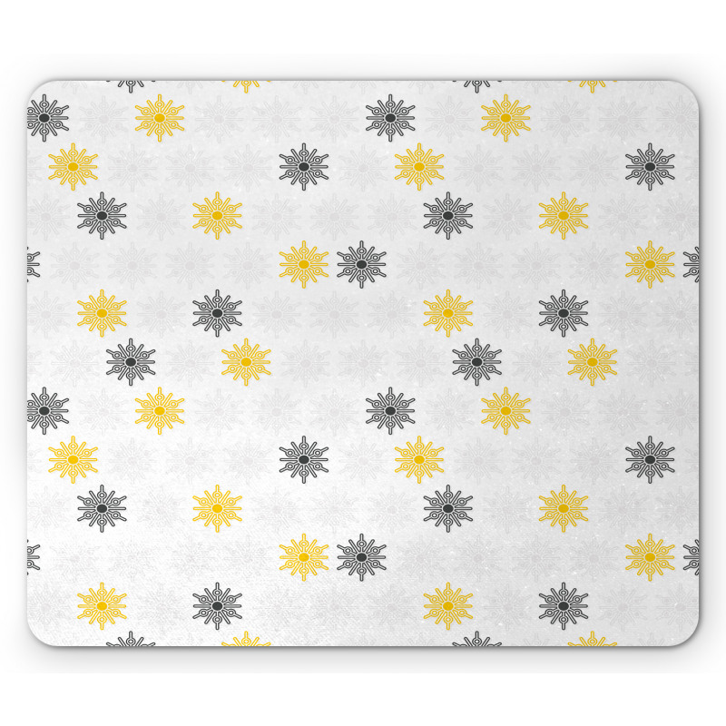 Sun Flowers Dots Mouse Pad