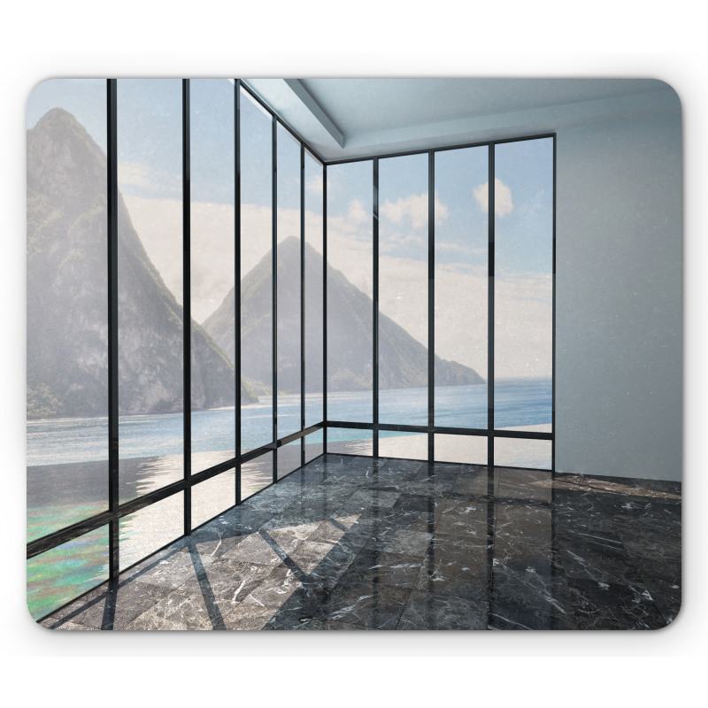 Mountain Ocean Scenery Mouse Pad