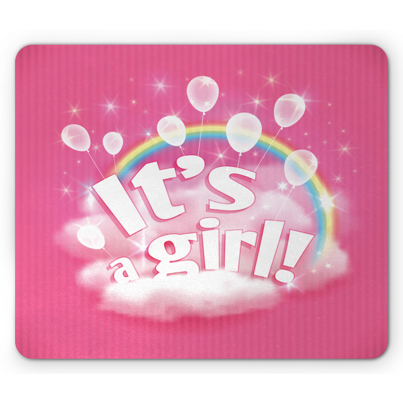 Its a Girl Words Mouse Pad