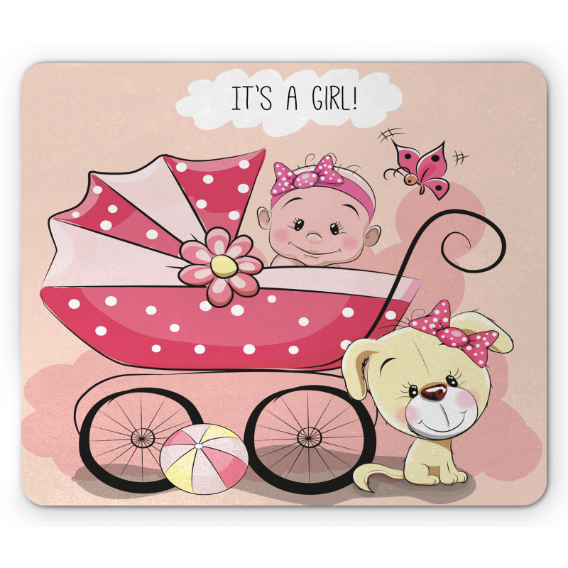 Puppy Carriage Mouse Pad