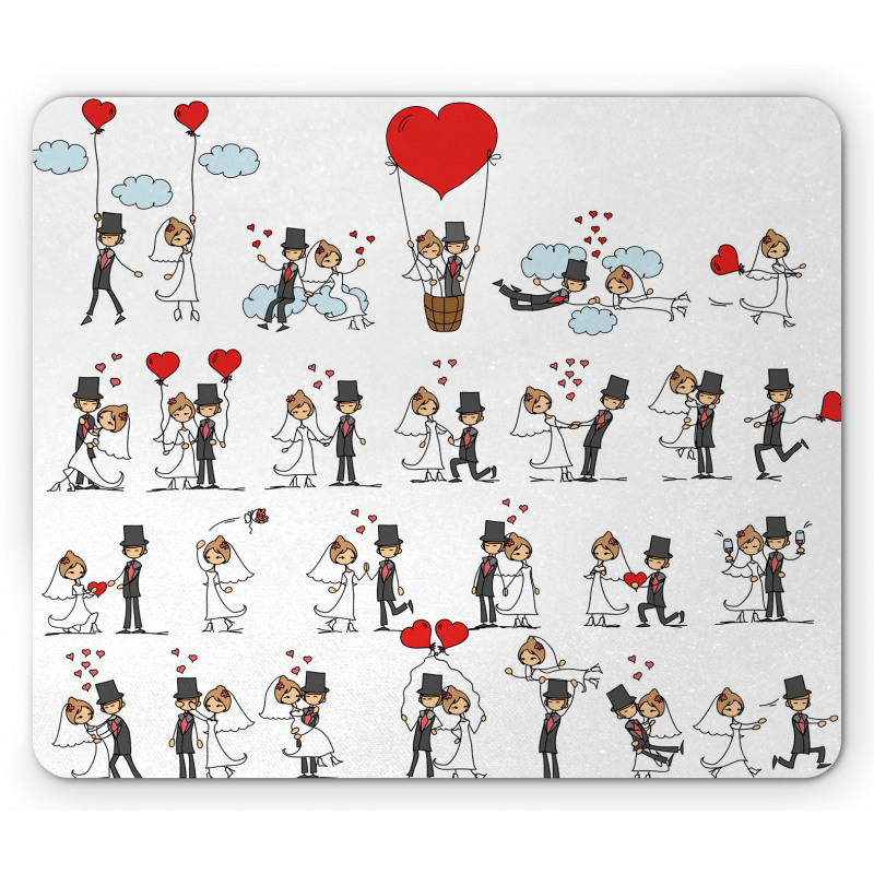 Couple on Clouds Mouse Pad