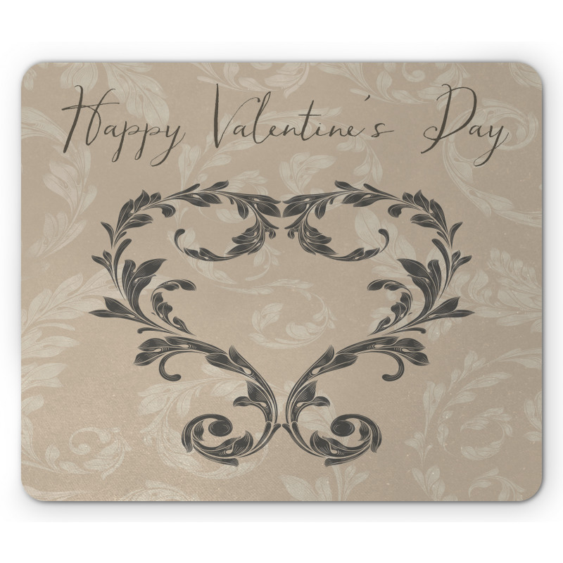 Valentine's Day Taupe Mouse Pad