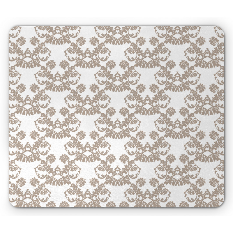 Rococo Flowers in Taupe Mouse Pad