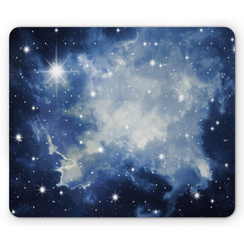 Blue Galaxies Mouse Pad