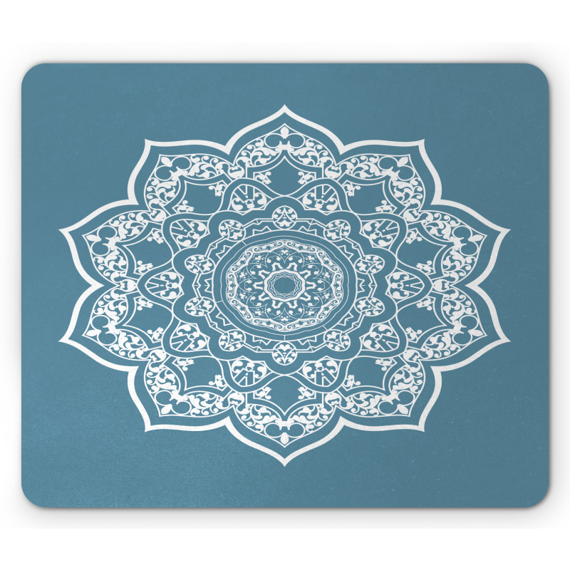 Lace Style Royal Round Mouse Pad