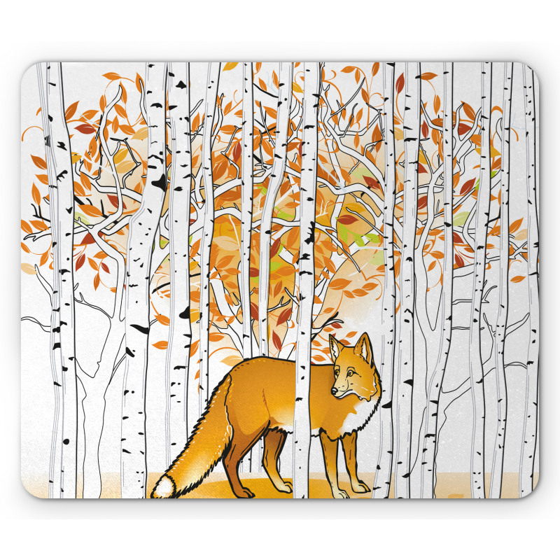 Fox Autumn Forest Mouse Pad