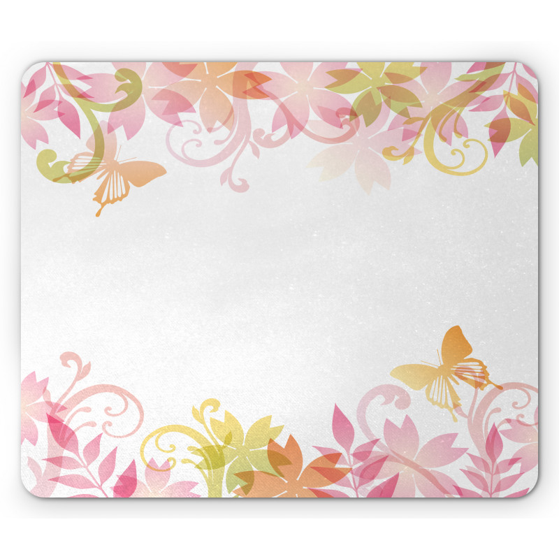 Floral Spring Wreath Mouse Pad