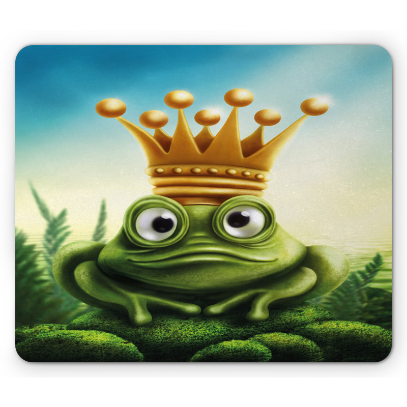 Frog Prince on Moss Stone Mouse Pad