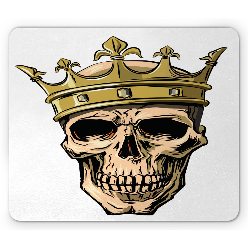 Skeleton Head with Crown Mouse Pad