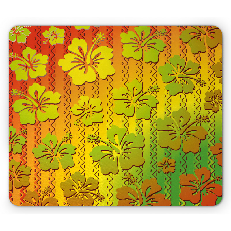 Jamaican Island Flower Mouse Pad