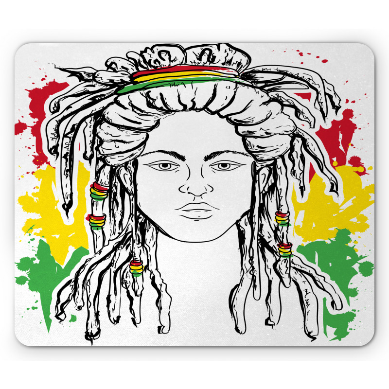 Grunge Flag Colors Reggae Mouse Pad