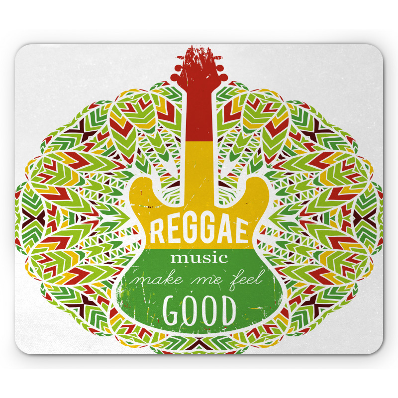 Reggae Music Guitar Mouse Pad