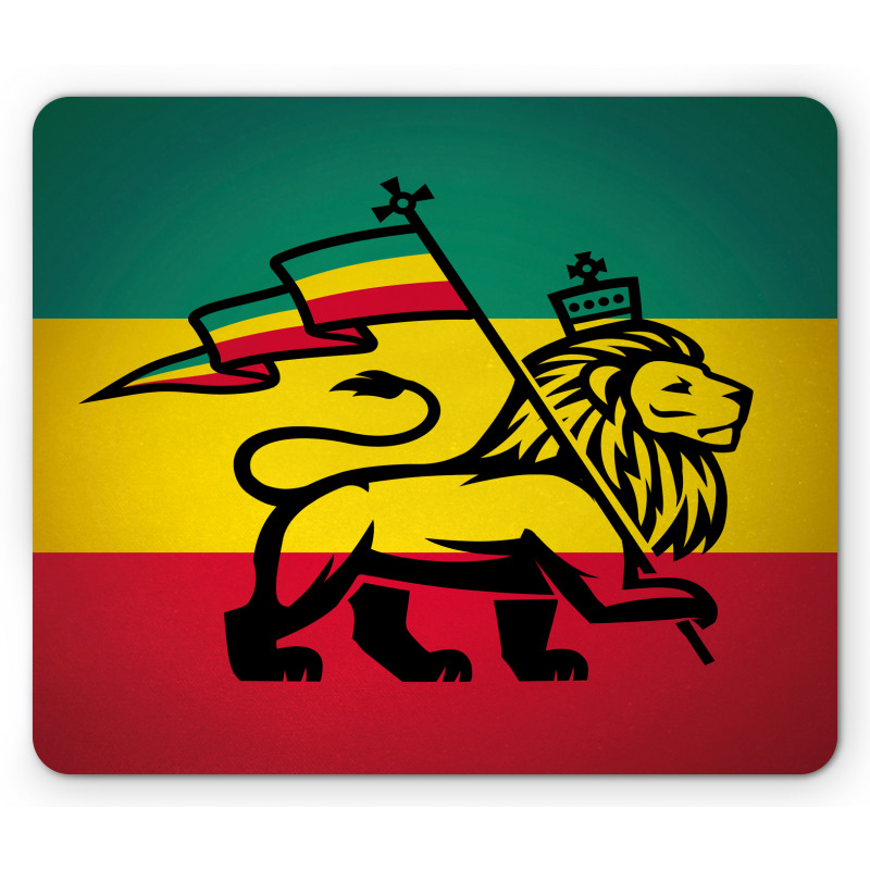 Judah Lion Rastafari Flag Mouse Pad