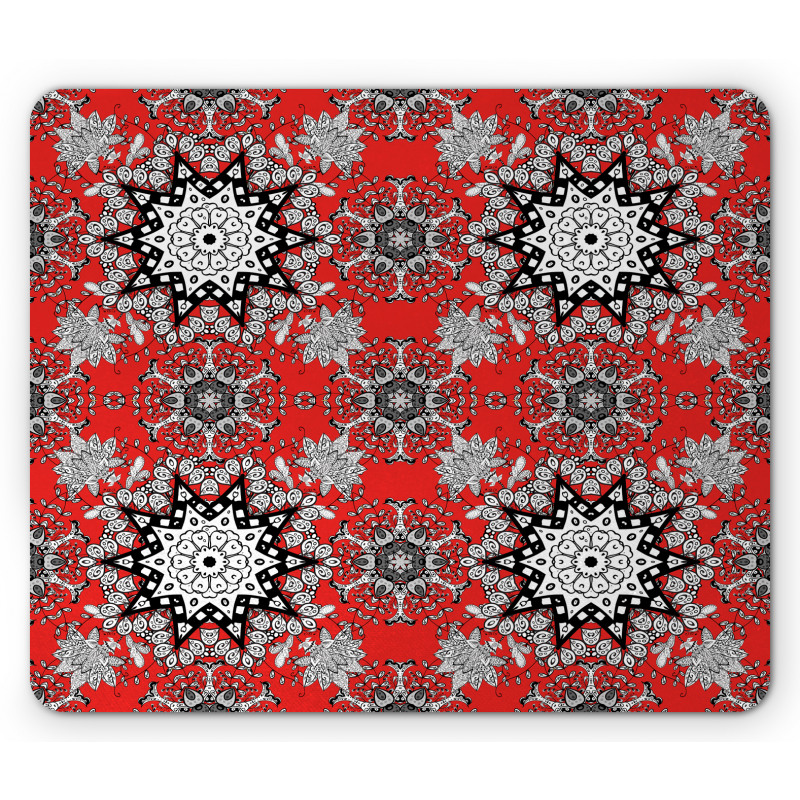 Floral Swirl Mouse Pad