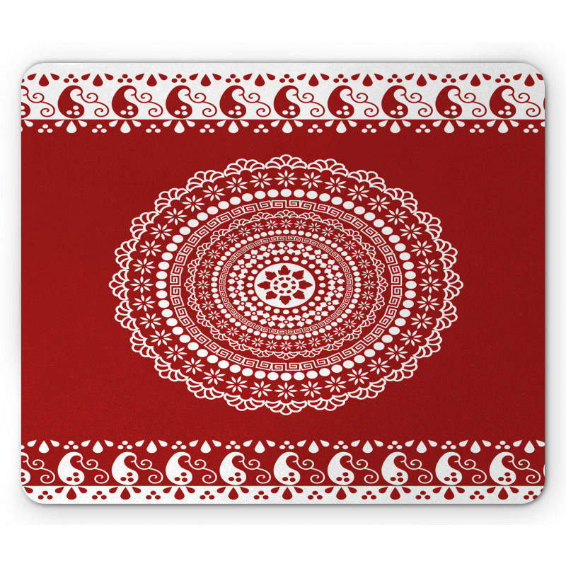 Paisley Side Border Mouse Pad