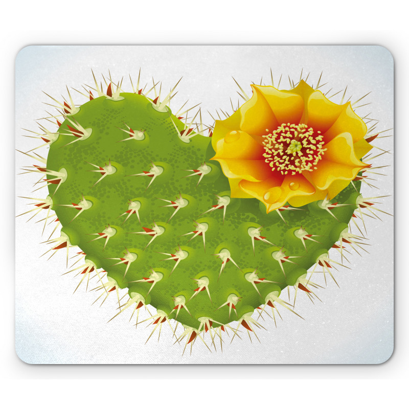 Thorny Opuntia Heart Mouse Pad