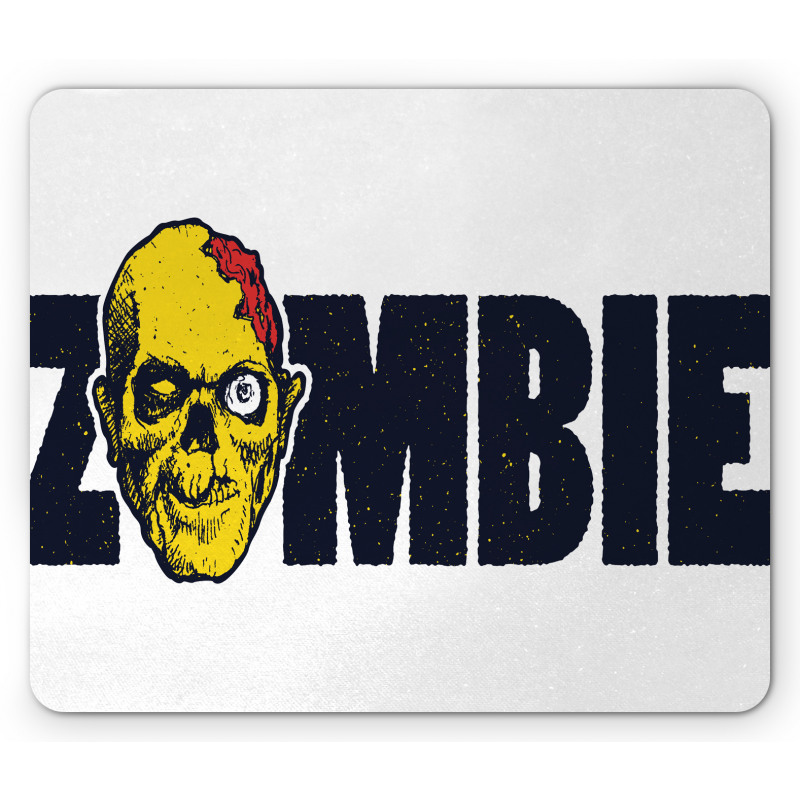 Dead Human Face Mouse Pad