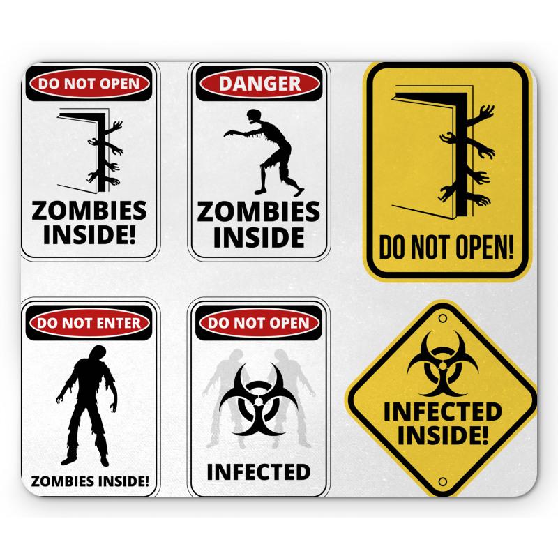 Warning Signs Evil Mouse Pad