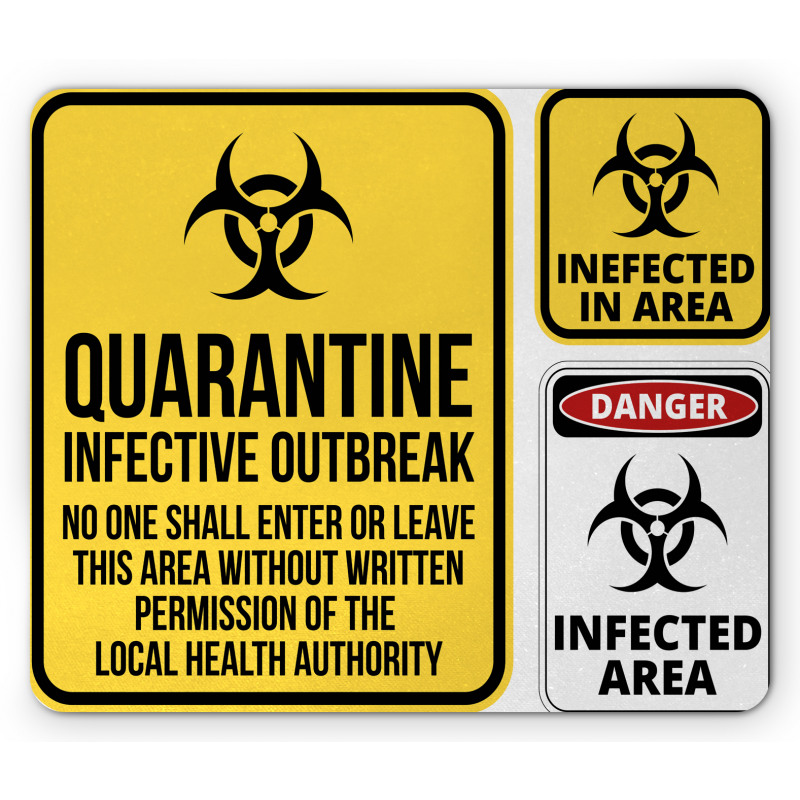 Danger Quarantine Mouse Pad