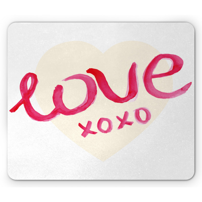 Heart Letters Love Mouse Pad