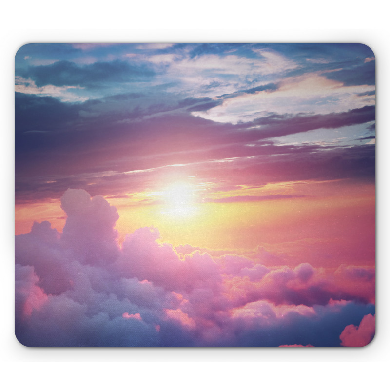 Surreal Sky Fluffy Clouds Mouse Pad