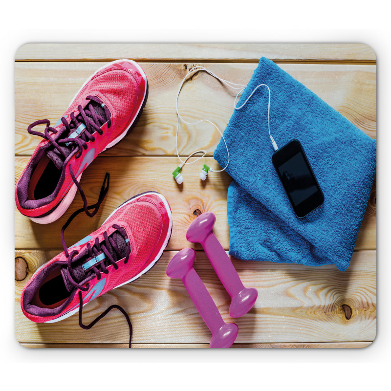 Women's Gym Equipment Mouse Pad