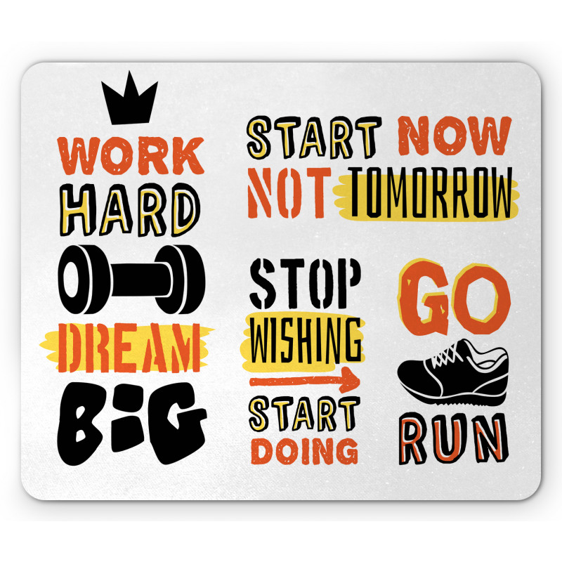 Positive Words Motivational Mouse Pad