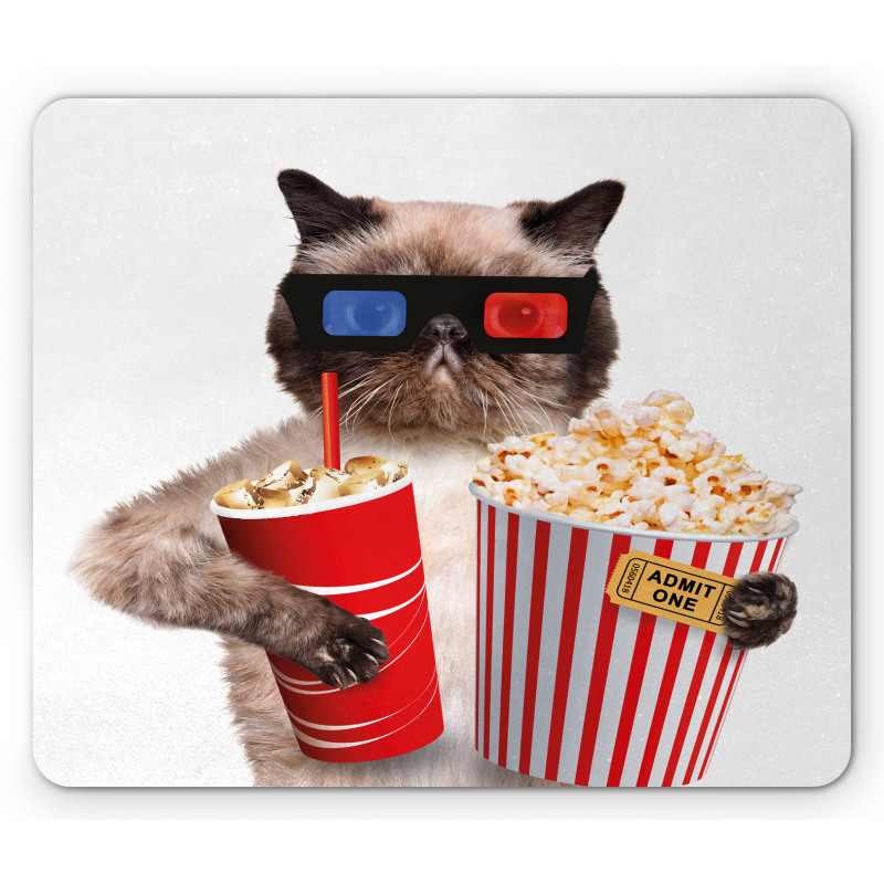 Cat Popcorn Mouse Pad