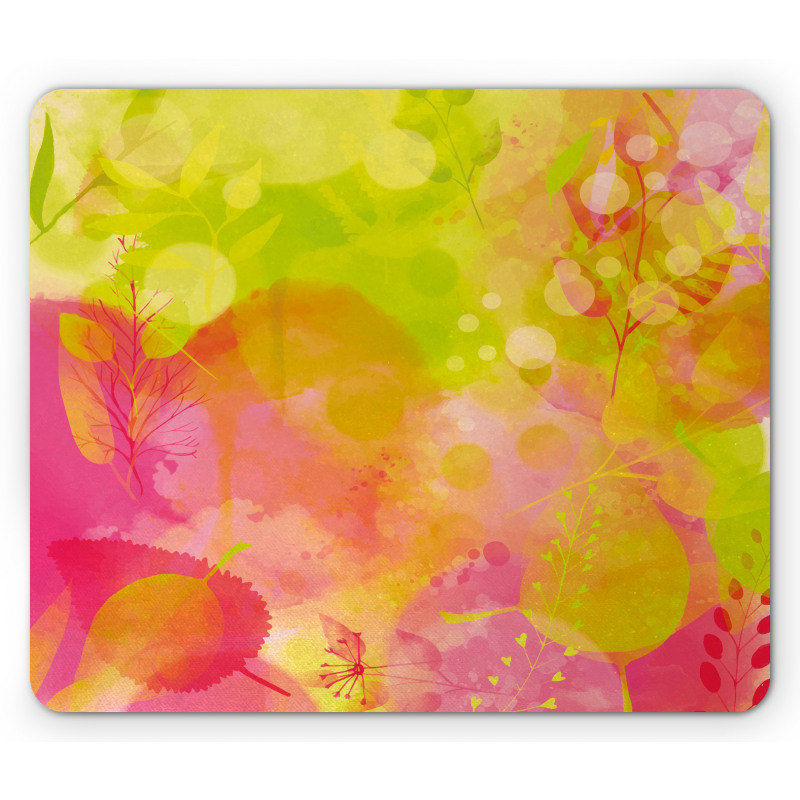 Spring Yard Watercolors Mouse Pad