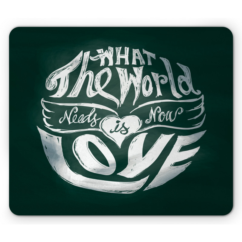 Grunge Art Words Circle Mouse Pad