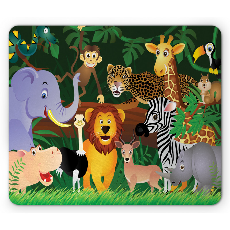 Exotic Jungle Cheerful Fun Mouse Pad