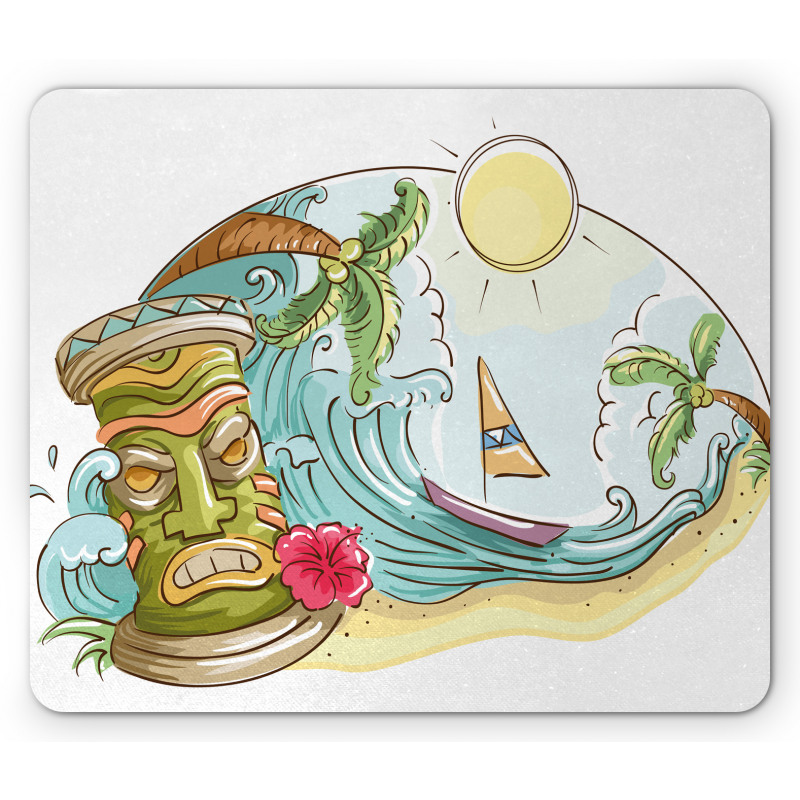 Cartoon Beach Mouse Pad