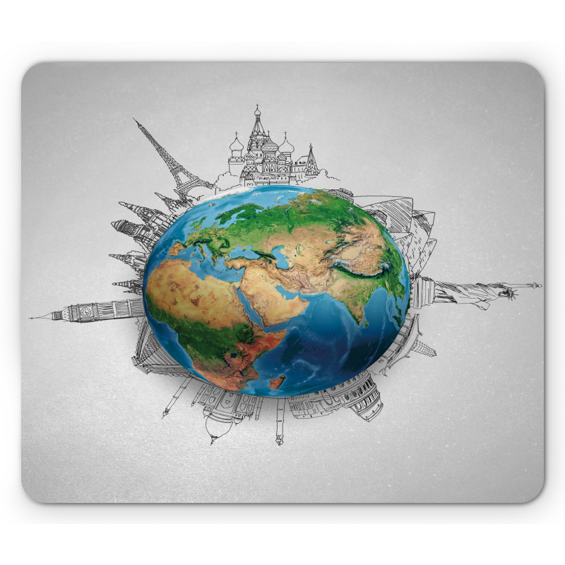 Realistic Globe Planet Mouse Pad